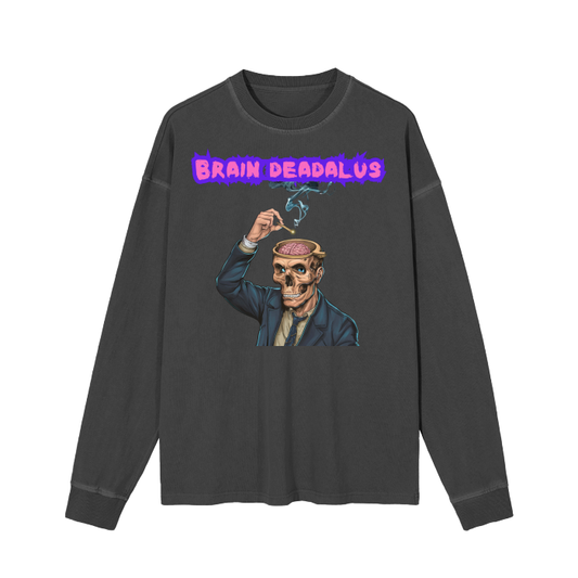 BRAIN DEADALUS,casual,keep it casual,street,streetwear,vintage look,daily casual,cotton,stone wash,long sleeve,round neck,o-neck,regular,autumn,fall,winter,MOQ1,Delivery days 5