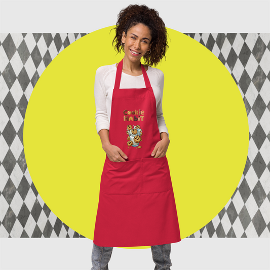 Cookie Cannonball Organic Apron | Red