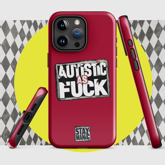 AUTISTIC AF Rugged iPhone® Case | Red